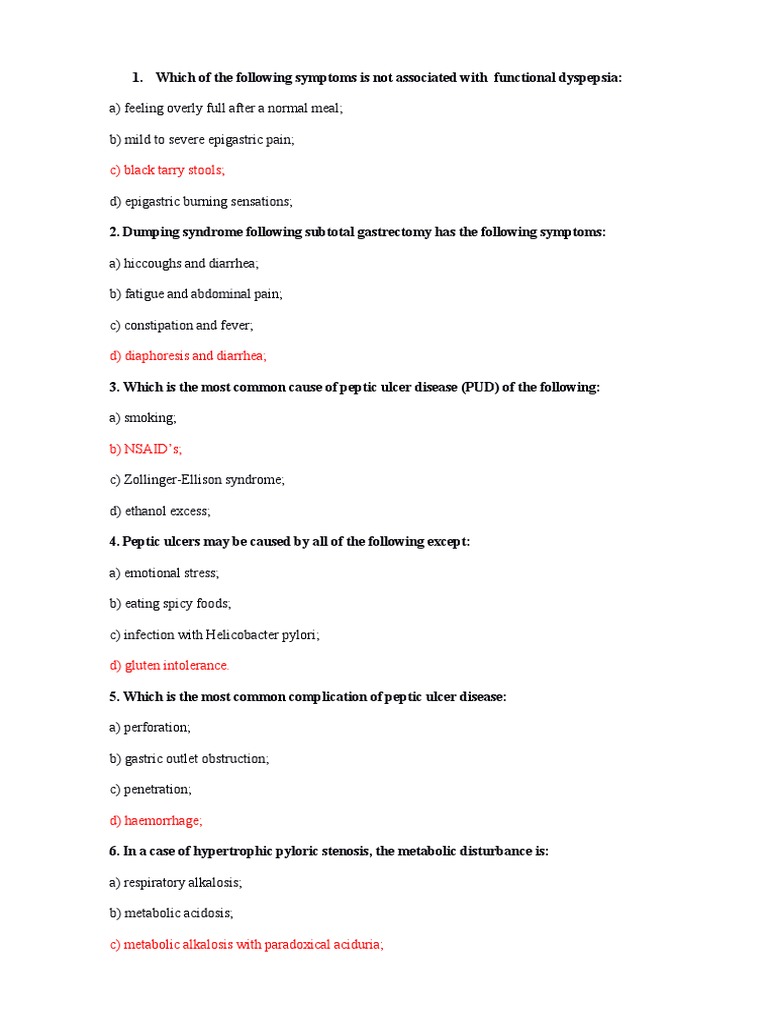 C) Black Tarry Stools | PDF | Diarrhea | Rheumatoid Arthritis