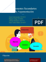 Componentes Secundarios de La Argumentación