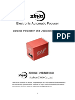 Electronic Automatic Focuser: Detailed Installation and Operations Manual