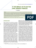 A Study of the Impact of FII on the Sectoral Market Indices