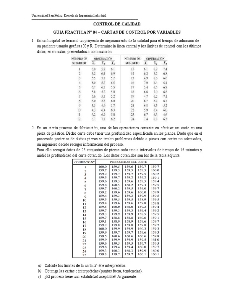Control de Calidad en Ingeniería Industrial | PDF | Ingeniería ...