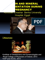 Vitamin and Mineral Supplementation During Pregnancy: Aboubakr Elnashar Benha University Hospital, Egypt