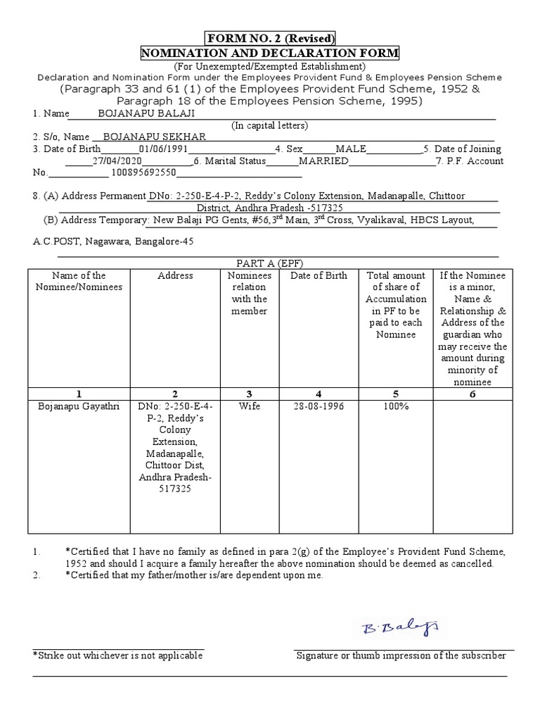 FTEPF Nominee Form PDF Financial Services Employee Benefits