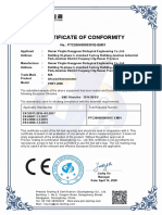 Certificate Conformity Infrared Thermometer EMC Standards