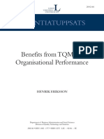 Benefits of TQM For Organizational Performance PDF