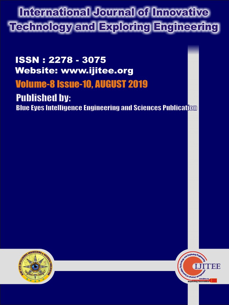 Souvenir Volume 8 Issue 10 August 2019 Speech Synthesis Water Pollution