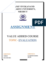 Assignment: Value Added Course