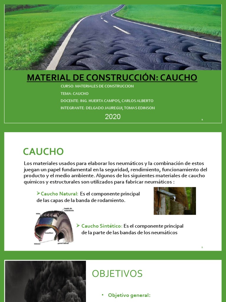 CAUCHO | PDF | Neumático | Materiales de construcción