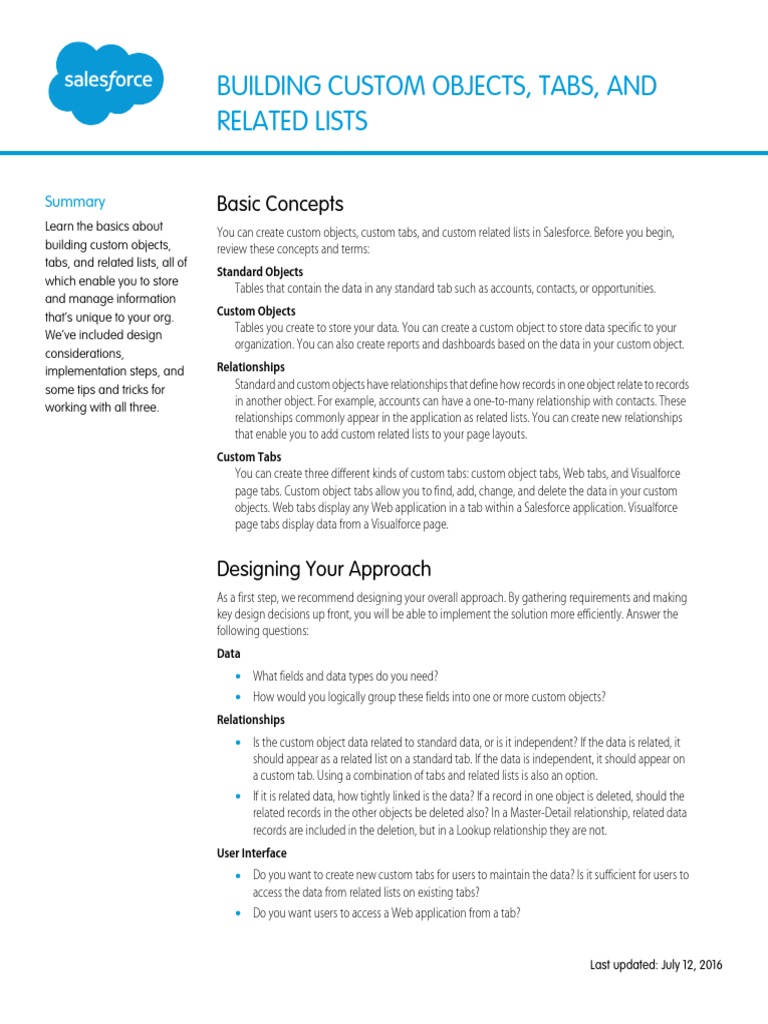 Salesforce Studio Cheatsheet PDF | PDF | Object (Computer Science