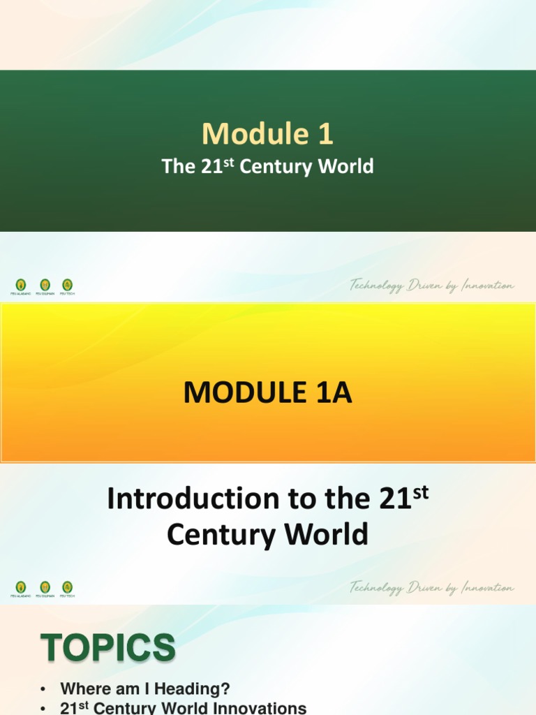 1A I Module 1 I The 21st Century World | PDF | Learning | Pedagogy