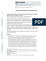 Physical function and exercise training in older patients with heart failure