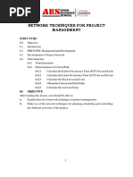 Network Techniques For Project Management: Structure