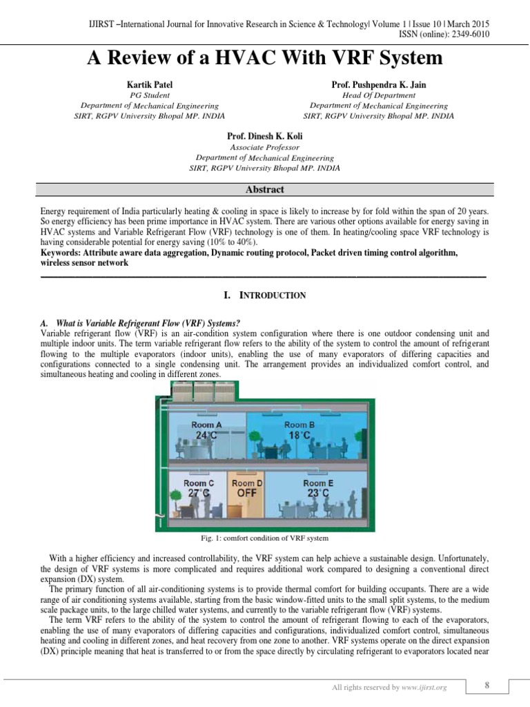 A Review of A HVAC With VRF System PDF | PDF | Air Conditioning ...
