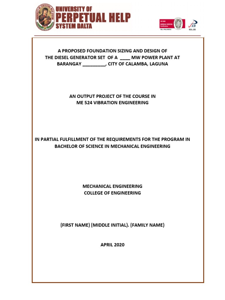 Diesel Generator Foundation Design | PDF