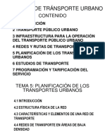 Tema 5 Planificación de Los Transportes Urbanos