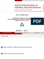 Applications of Integration To Business, Economics and Life Sciences - Handout