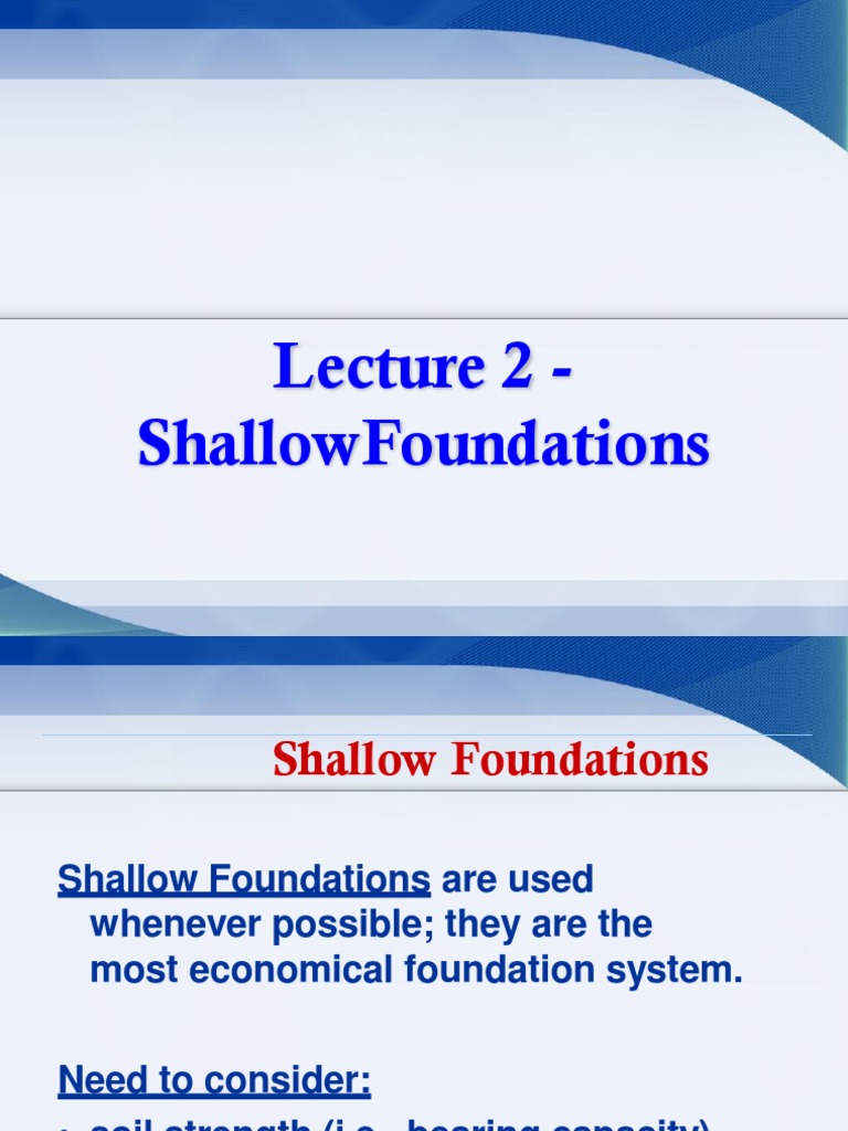 Understanding Shallow Foundations | PDF | Geotechnical Engineering ...