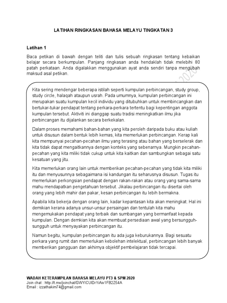 Contoh Ringkasan Bahasa Melayu Mornnewslevne