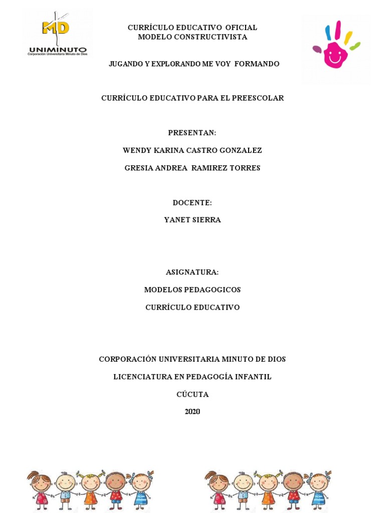Currículo Constructivista Preescolar | PDF | Plan de estudios ...