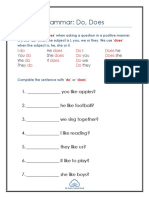 Primary Grammar Do Does PDF
