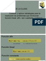 2 - Función Afín, Lineal, Potencia y Raiz