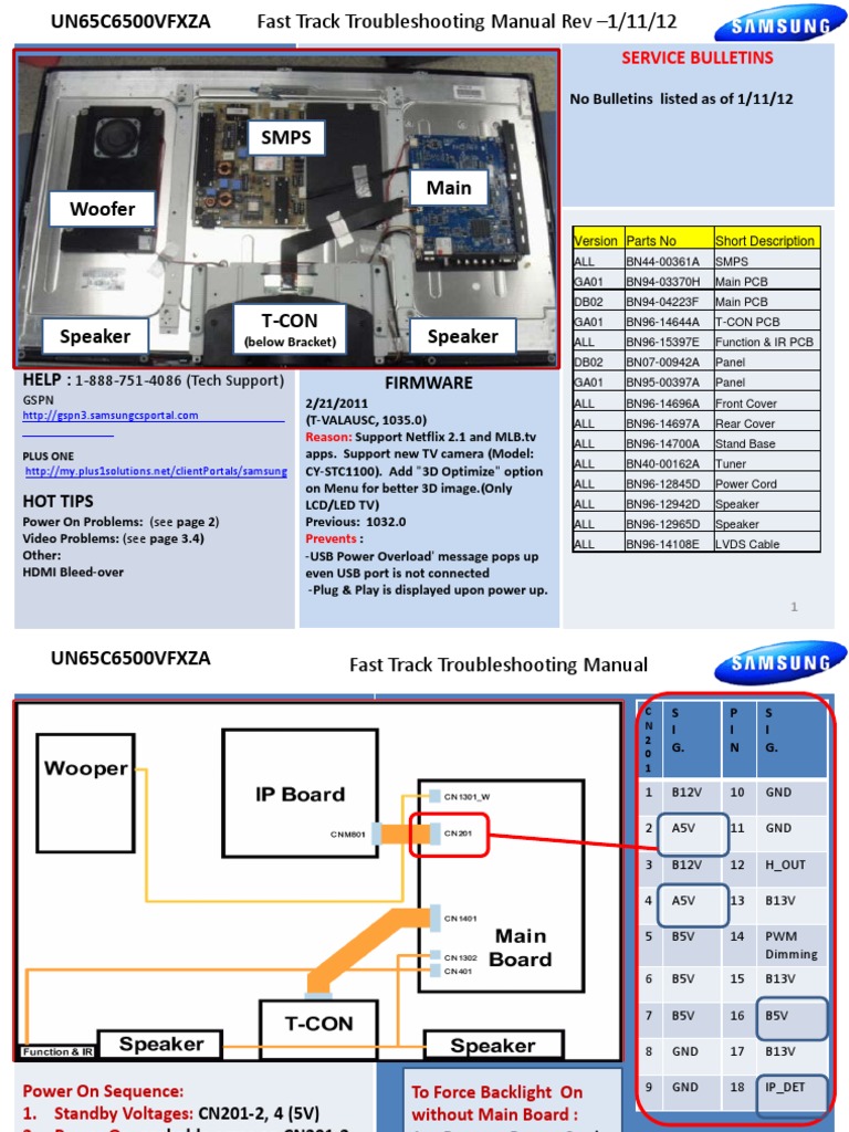 Insert Photo of TV Board Layout Include Board Assy Names (As Appearing ...