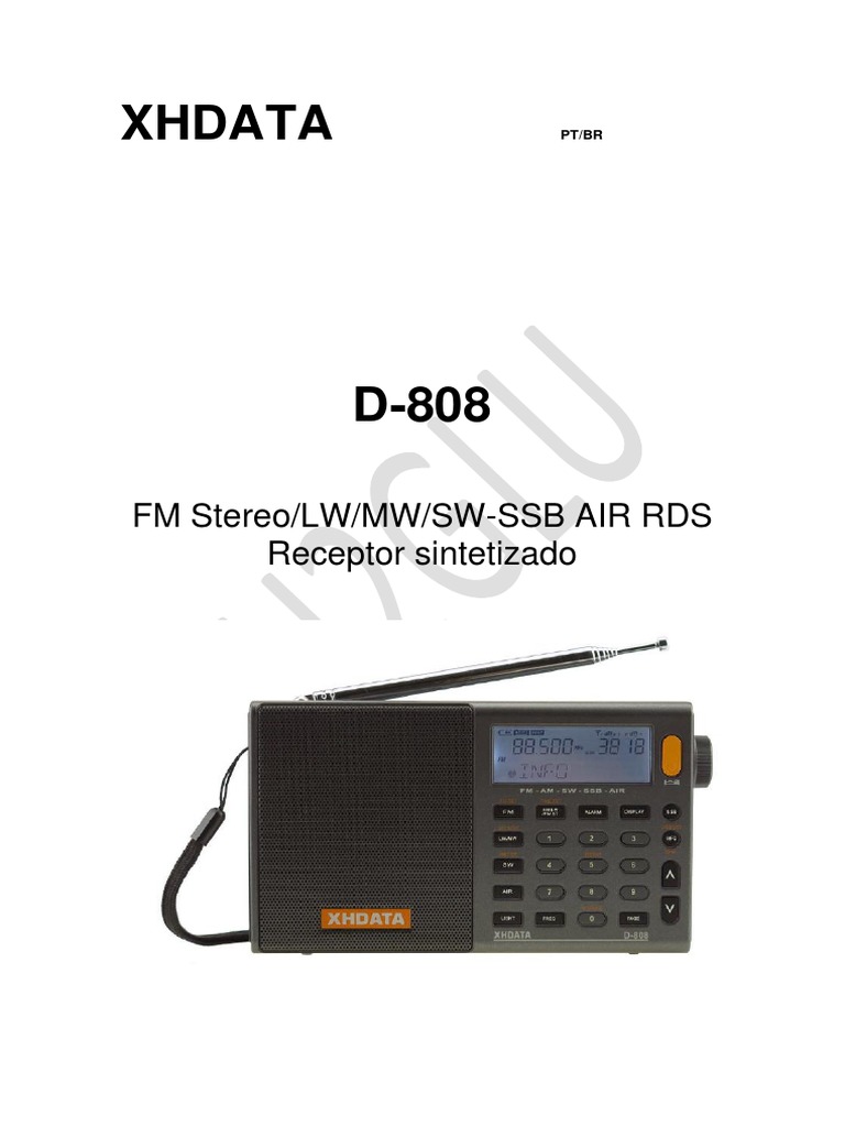 Manual Xhdata D-808 Português PT/BR | PDF