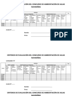 Criterios de Evaluación Del Concurso de Ambientación de Aulas Navideñas