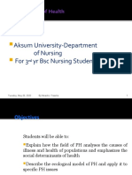 Aksum University-Department of Nursing For 3 Yr BSC Nursing Students