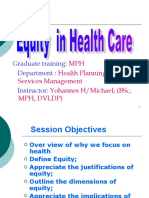 Equity by Yohannes HM for MPH,2009.ppt