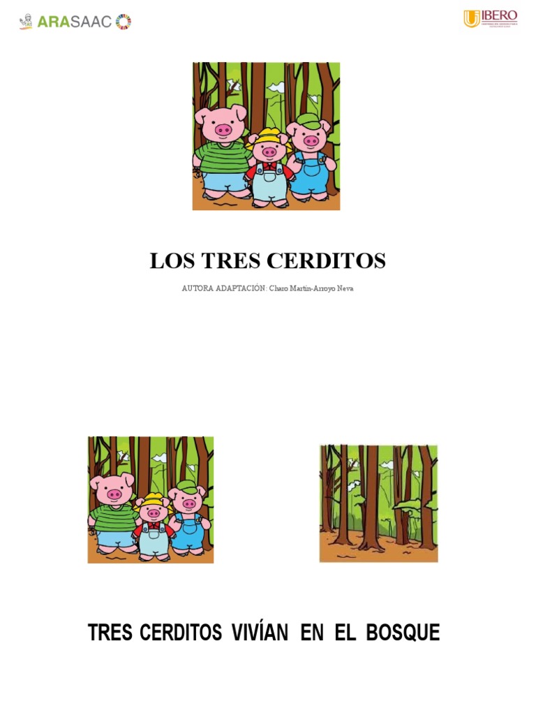 Los Tres Cerditos Con Pictogramas | PDF