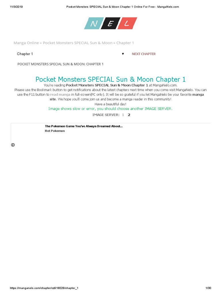 Pocket Monsters Special Sun Moon Chapter 1 Online For Free Pdf Computing And Information Technology