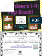 Numbers 1-4 Flip Book!: By: A Spoonful of Learning