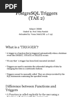 Postgresql Triggers (Tae 2) : Subject: Dbms Guided By: Prof. Neha Purohit - Submitted By: Varun Dalal (Cse - 4-C-25)