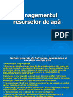 Managementul Resurselor de Apă - 1