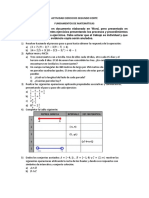 Actividad Ejercicios Segundo Corte - Fund - Matemáticas