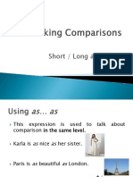 Forming Comparatives and Superlatives of Short and Long Adjectives