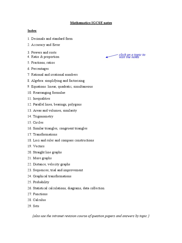 O Level Maths Notes | PDF | Fraction (Mathematics) | Rational Number