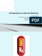 US Dependence On China For Medicines