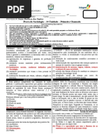 PROVA SOCIOLOGIA - SEGUNDA UNIDADE - PRIMEIROS ANOS 2019