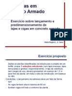 Exercício Resolvido Lançamento e Predimensionamento Com Lajes Maciças PDF