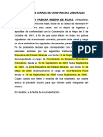 Modelo de Declaracion Jurada Constancias de Trabajo