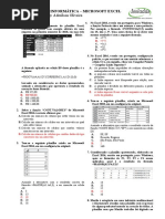 Simulado - Excel  2016