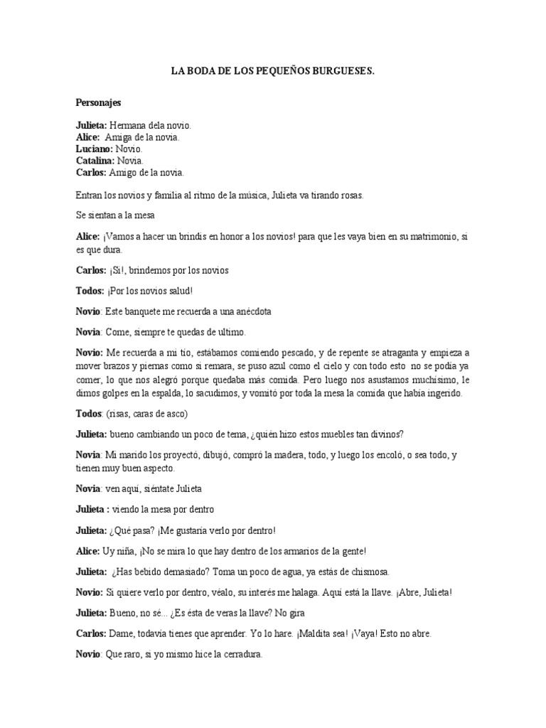 Guión de La Boda de Los