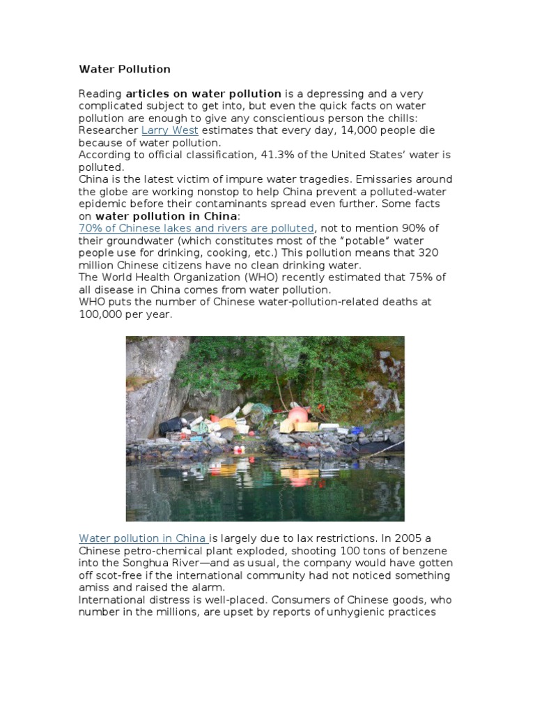 Article Water Pollution PDF Polycyclic Aromatic Hydrocarbon Pollution