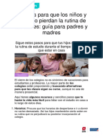 7 Claves para Que Los Ninos y Niñas No Pierdan La Rutina PDF