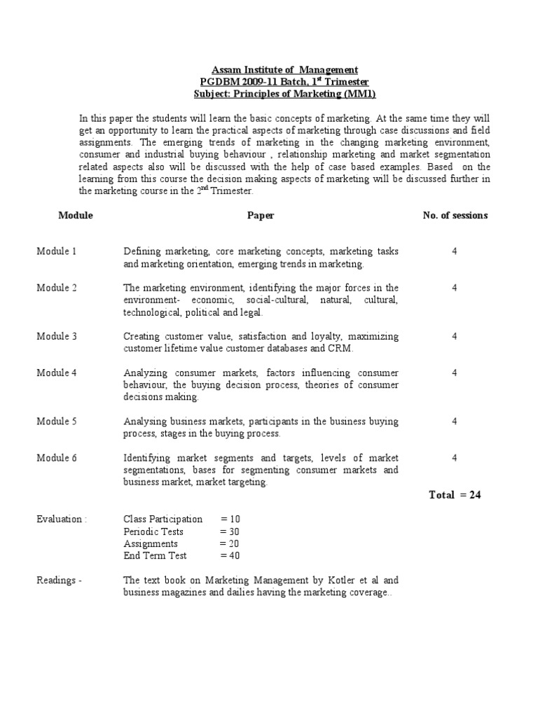 Marketing and Sales Management Course | PDF | Marketing | Retail