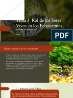 Tema 3. Rol de Los Seres Vivos en Los Ecosistemas