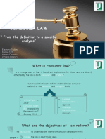Consumer Law: " From The Definition To A Specific Analysis"