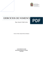 Ejercicios de nomenclatura química